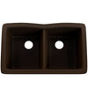 Double Bowl Undermount Granite Composite Sink in Expresso - NKGC-5050UND-EX