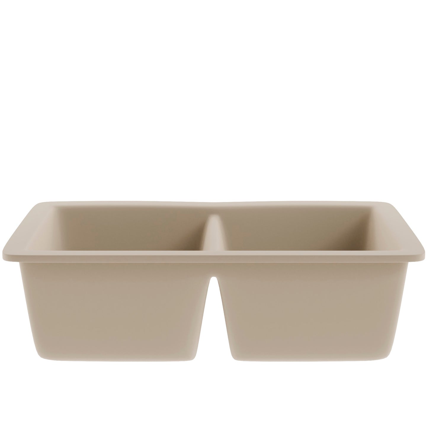 Double Bowl Undermount Granite Composite Sink in Sand - NKGC-5050UND-SA