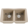 Double Bowl Undermount Granite Composite Sink in Sand - NKGC-5050UND-SA