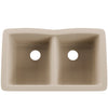 Double Bowl Undermount Granite Composite Sink in Sand - NKGC-5050UND-SA