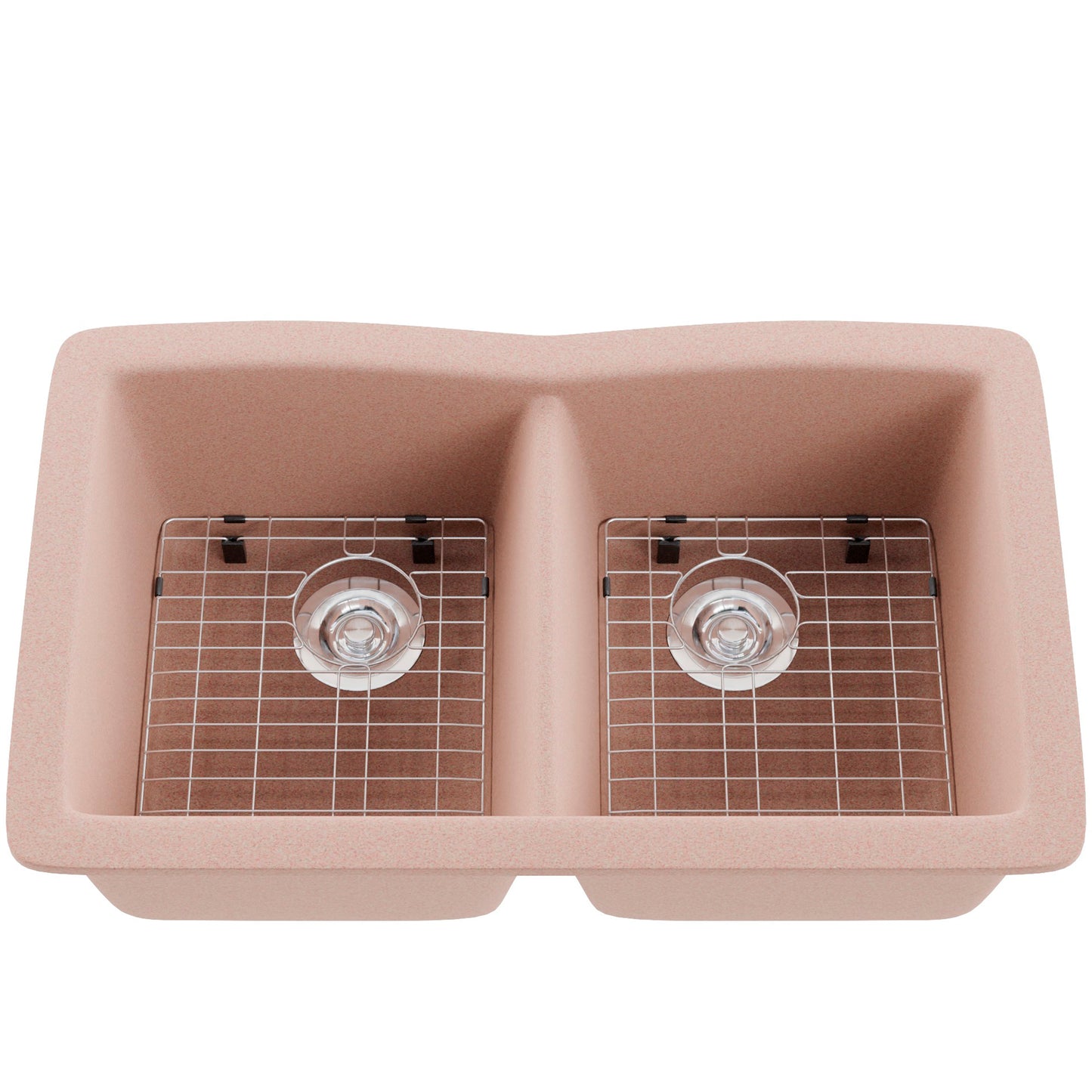 Double Bowl Undermount Granite Composite Sink in Wheat - NKGC-5050UND-WHE