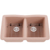 Double Bowl Undermount Granite Composite Sink in Wheat - NKGC-5050UND-WHE