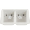 Double Bowl Undermount Granite Composite Sink in Striking White - NKGC-5050UND-WHI