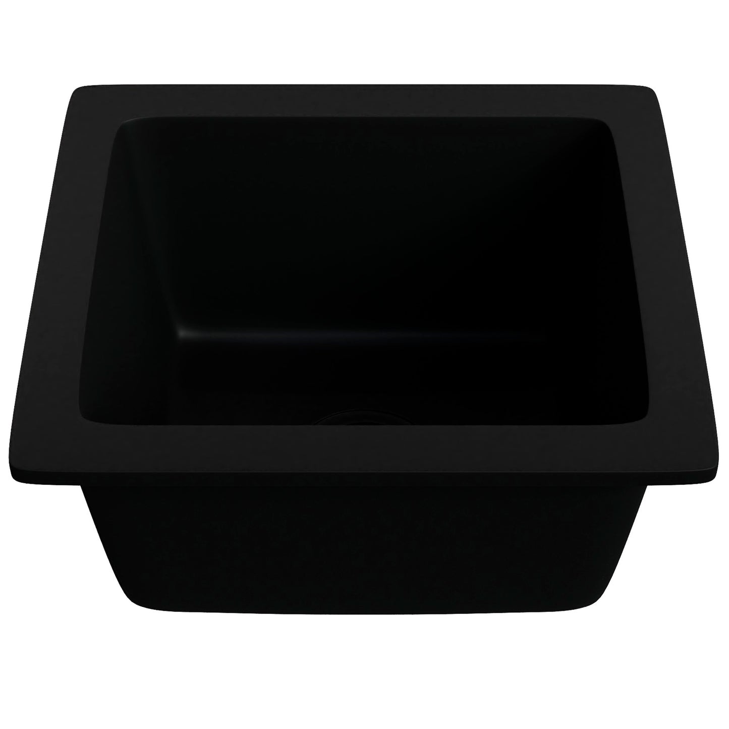 BAJA 18" x 16" Granite Composite Bar Sink in Absolute Black - NKGC-SBBAR-AB