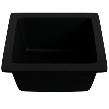 BAJA 18" x 16" Granite Composite Bar Sink in Absolute Black - NKGC-SBBAR-AB