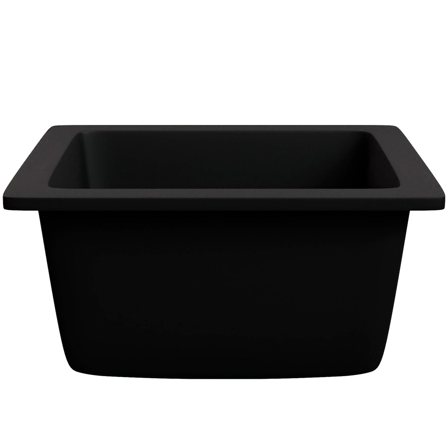 BAJA 18" x 16" Granite Composite Bar Sink in Absolute Black - NKGC-SBBAR-AB