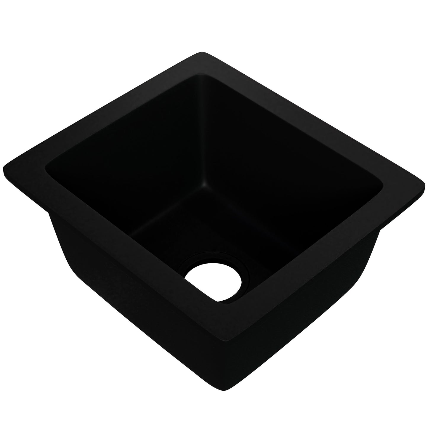 BAJA 18" x 16" Granite Composite Bar Sink in Absolute Black - NKGC-SBBAR-AB