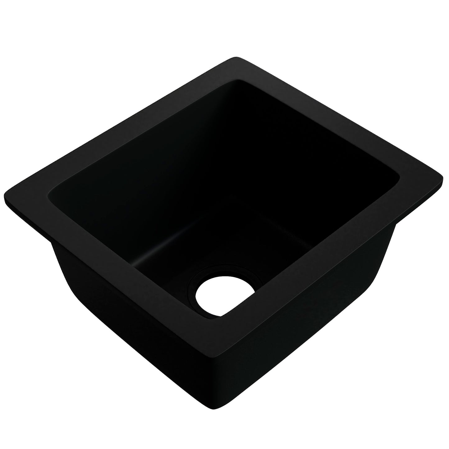 BAJA 18" x 16" Granite Composite Bar Sink in Absolute Black - NKGC-SBBAR-AB