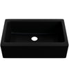 Single Bowl Farmhouse Granite Composite Sink in Absolute Black - NKGC-SBFARM-AB