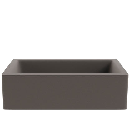 Single Bowl Farmhouse Granite Composite Sink in Ash - NKGC-SBFARM-AS