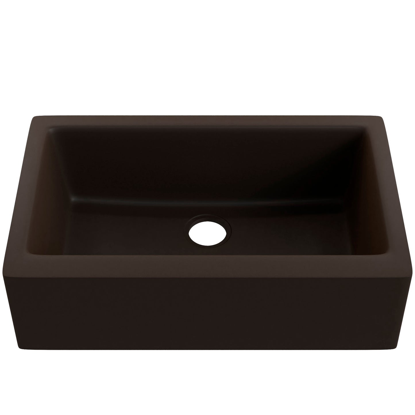 Single Bowl Farmhouse Granite Composite Sink in Expresso - NKGC-SBFARM-EX