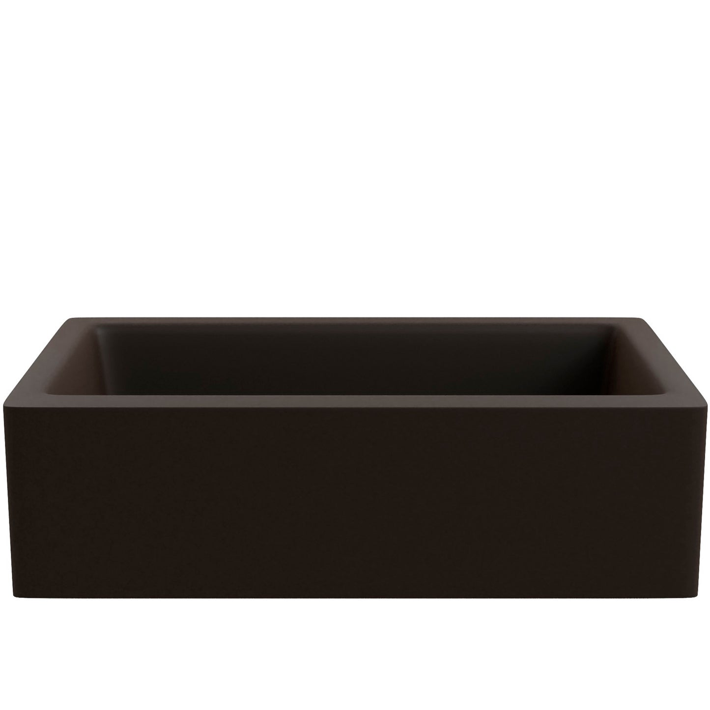 Single Bowl Farmhouse Granite Composite Sink in Expresso - NKGC-SBFARM-EX