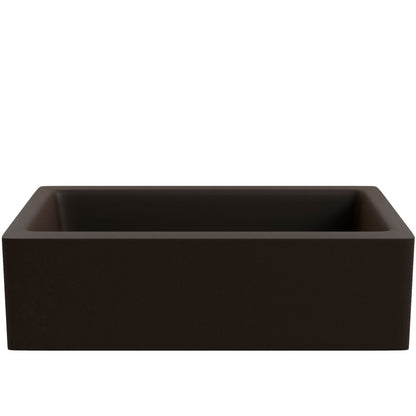 Single Bowl Farmhouse Granite Composite Sink in Expresso - NKGC-SBFARM-EX