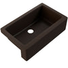 Single Bowl Farmhouse Granite Composite Sink in Expresso - NKGC-SBFARM-EX