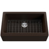 Single Bowl Farmhouse Granite Composite Sink in Expresso - NKGC-SBFARM-EX