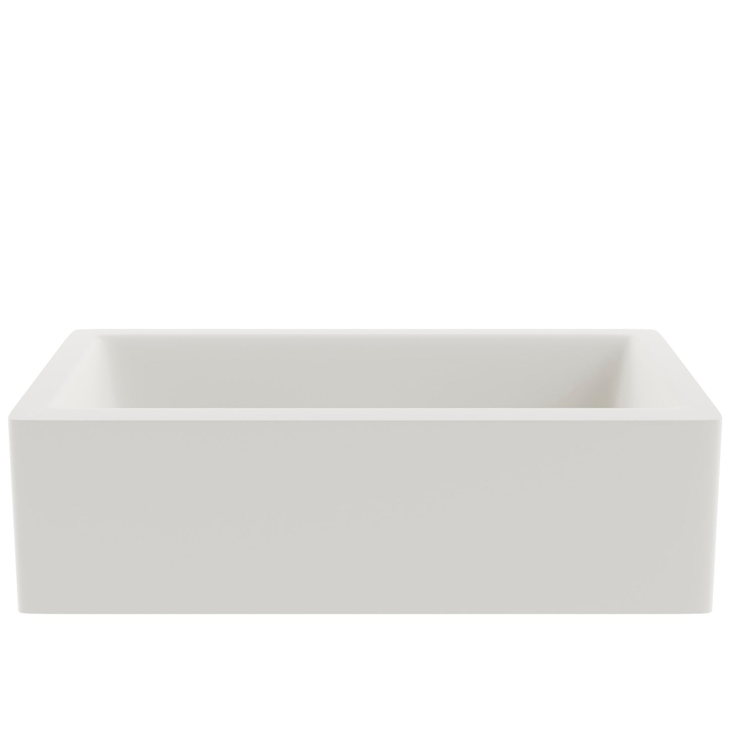 Single Bowl Farmhouse Granite Composite Sink in Striking White - NKGC-SBFARM-WHI