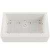 Single Bowl Farmhouse Granite Composite Sink in Striking White - NKGC-SBFARM-WHI