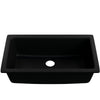 Single Bowl Undermount Granite Composite Sink in Absolute Black - NKGC-SBUND-AB