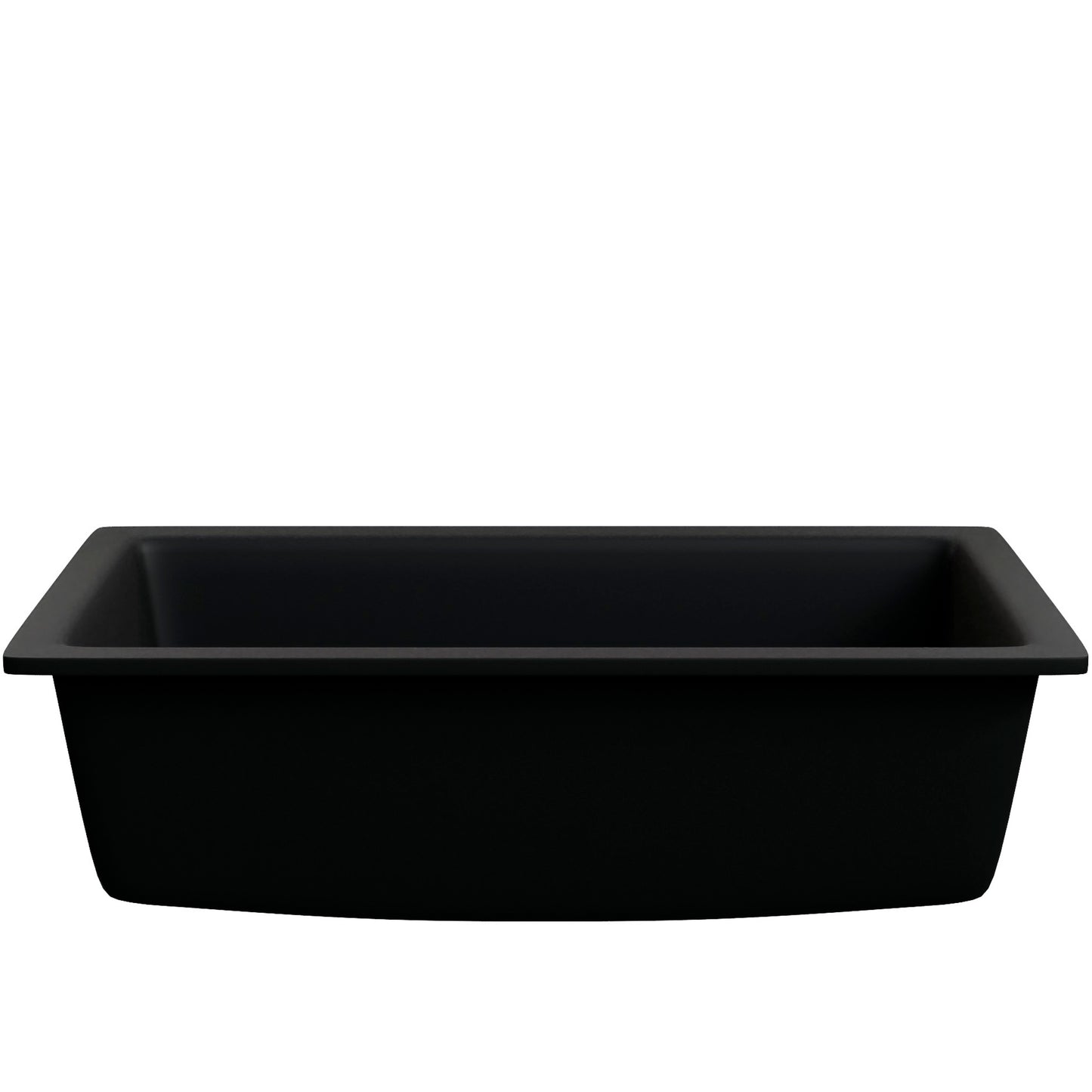 Single Bowl Undermount Granite Composite Sink in Absolute Black - NKGC-SBUND-AB