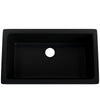 Single Bowl Undermount Granite Composite Sink in Absolute Black - NKGC-SBUND-AB