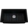 Single Bowl Undermount Granite Composite Sink in Absolute Black - NKGC-SBUND-AB