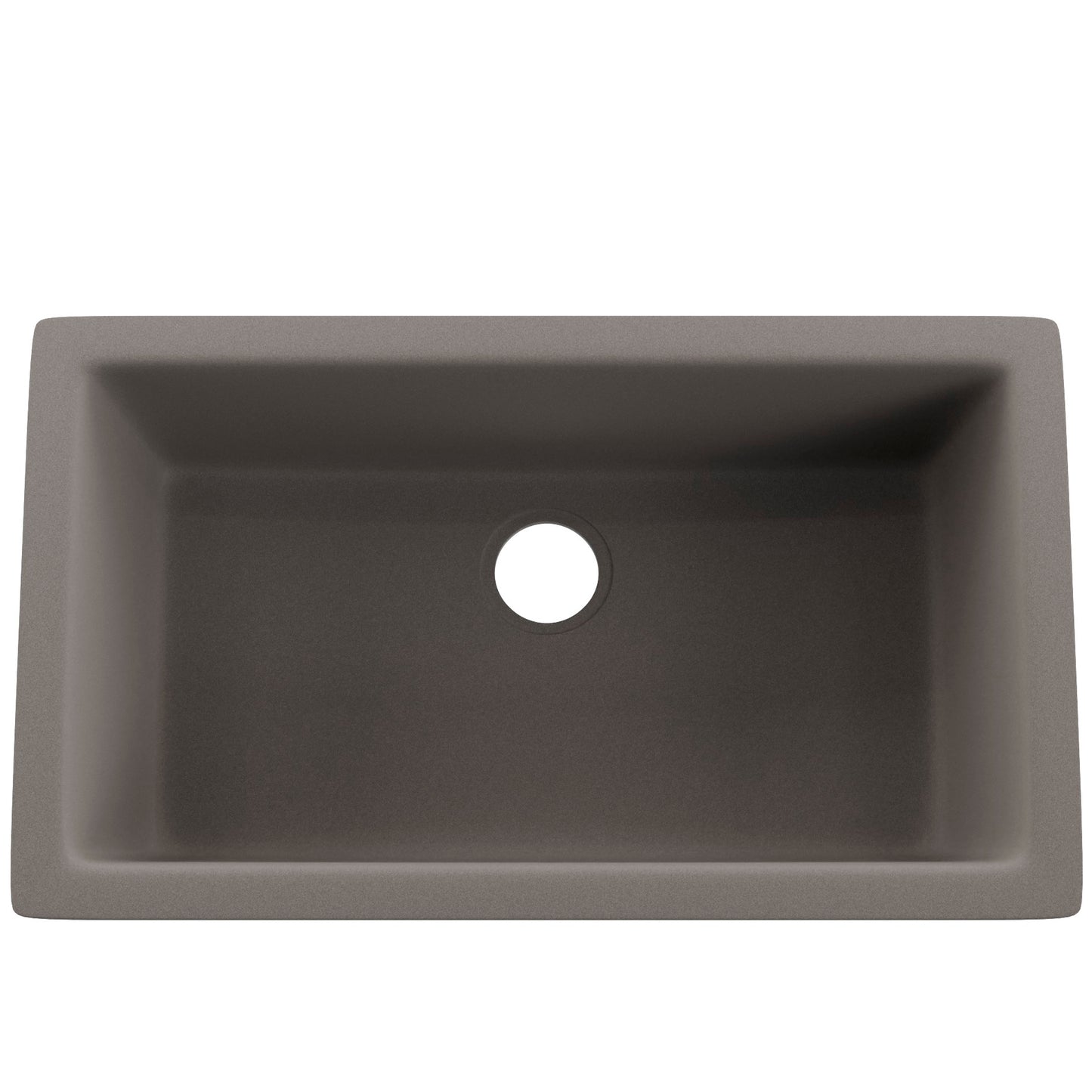 Single Bowl Undermount Granite Composite Sink in Ash - NKGC-SBUND-AS
