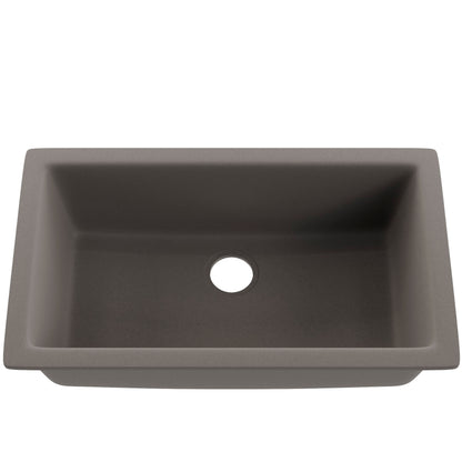 Single Bowl Undermount Granite Composite Sink in Ash - NKGC-SBUND-AS