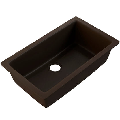 Single Bowl Undermount Granite Composite Sink in Expresso - NKGC-SBUND-EX