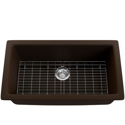 Single Bowl Undermount Granite Composite Sink in Expresso - NKGC-SBUND-EX