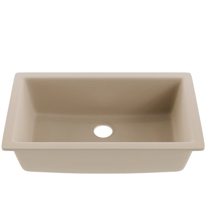 Single Bowl Undermount Granite Composite Sink in Sand - NKGC-SBUND-SA