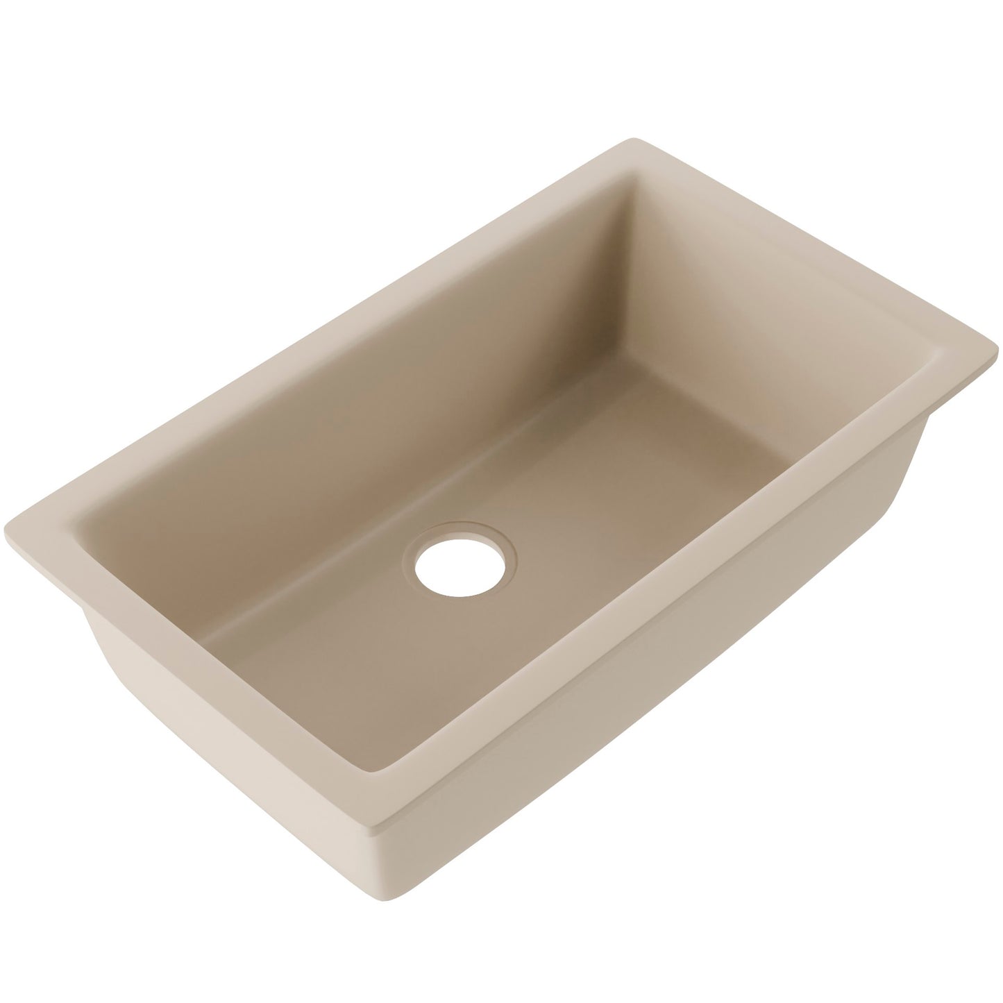 Single Bowl Undermount Granite Composite Sink in Sand - NKGC-SBUND-SA
