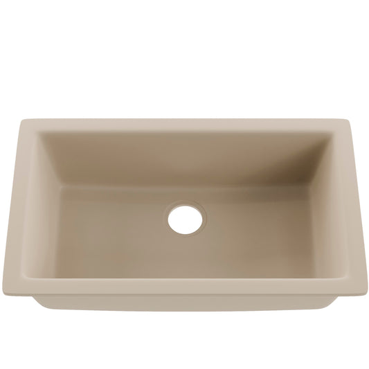 Single Bowl Undermount Granite Composite Sink in Sand - NKGC-SBUND-SA