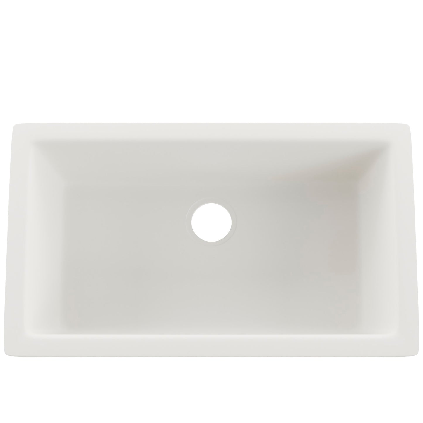 Single Bowl Undermount Granite Composite Sink in Striking White - NKGC-SBUND-WHI
