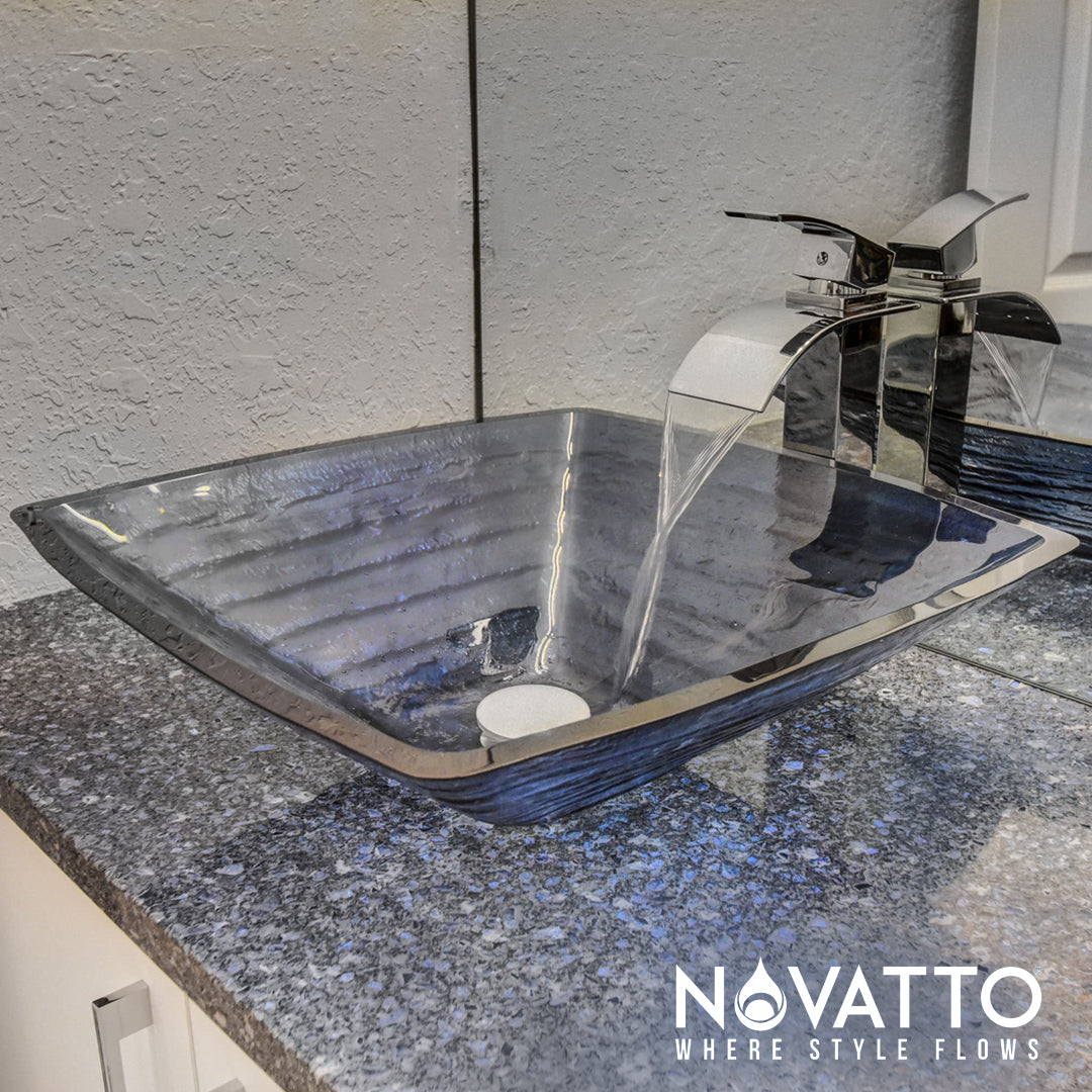 Eclipse Modern Waterfall Single Hole Vessel Bath Faucet, GF-136 Series