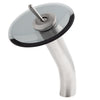 single handle waterfall faucet brushed nickel smoked glass 