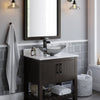 30-inch Bath Vanity w/ Carrara White Marble Counter, Sink & Faucet - NOBV-30CM-CARMB-324G136