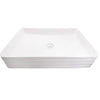 Rectangular White Porcelain Sink with Grooved Exterior, NP-208513