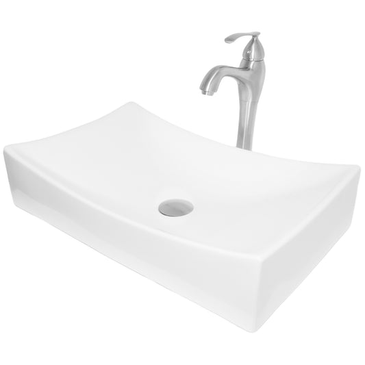 Rectangular Porcelain Vessel Bath Sink Combo NSFC-01141116 Series