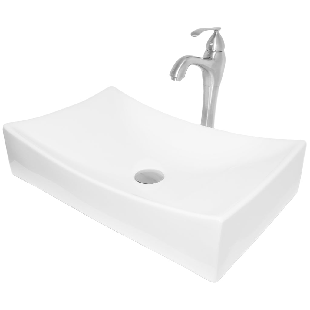 Rectangular Porcelain Vessel Bath Sink Combo NSFC-01141116 Series