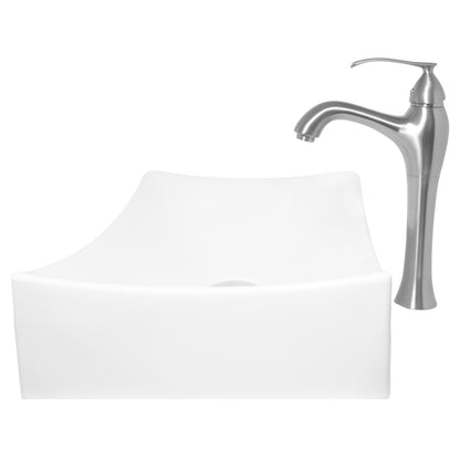 Rectangular Porcelain Vessel Bath Sink Combo NSFC-01141116 Series