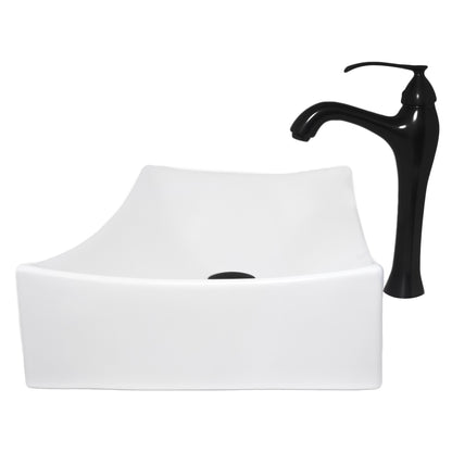 Rectangular Porcelain Vessel Bath Sink Combo NSFC-01141116 Series