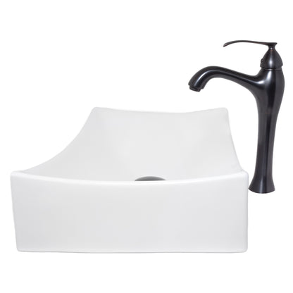 Rectangular Porcelain Vessel Bath Sink Combo NSFC-01141116 Series