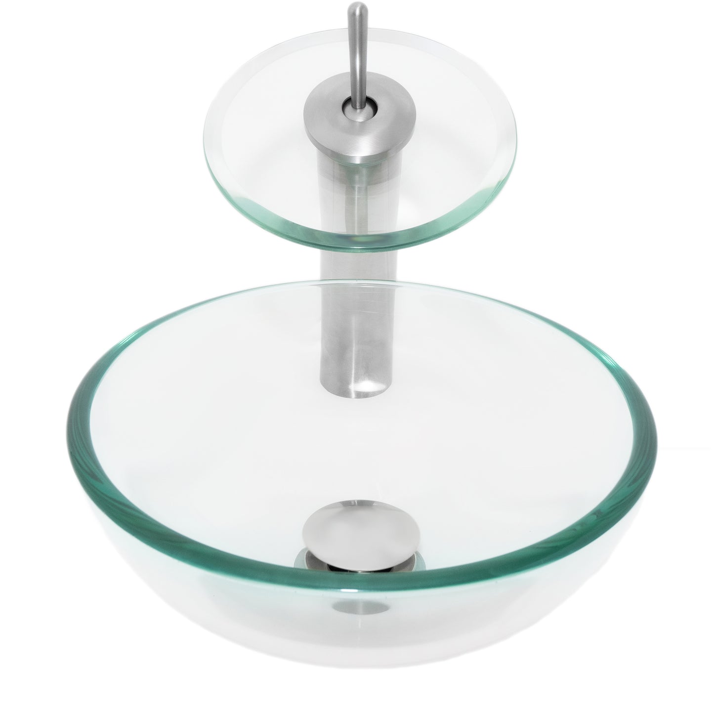 12" Mini Glass Vessel Sink combo set