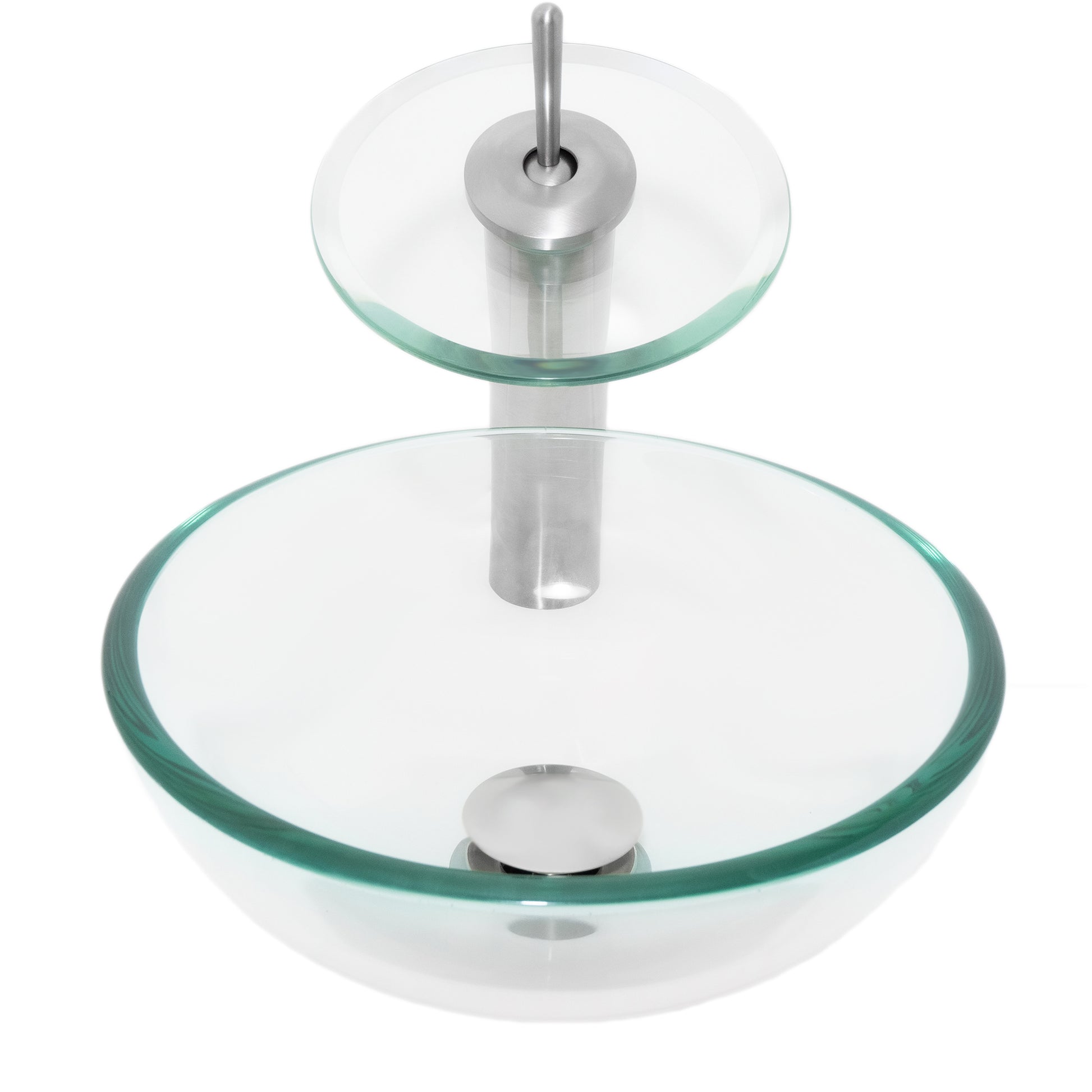 12" Mini Glass Vessel Sink combo set