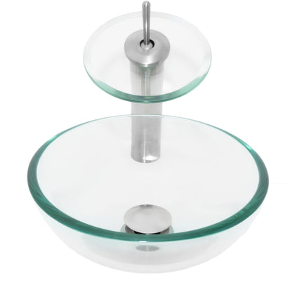 12" Mini Glass Vessel Sink combo set