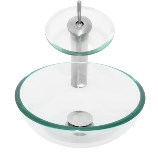 12" Mini Glass Vessel Sink combo set
