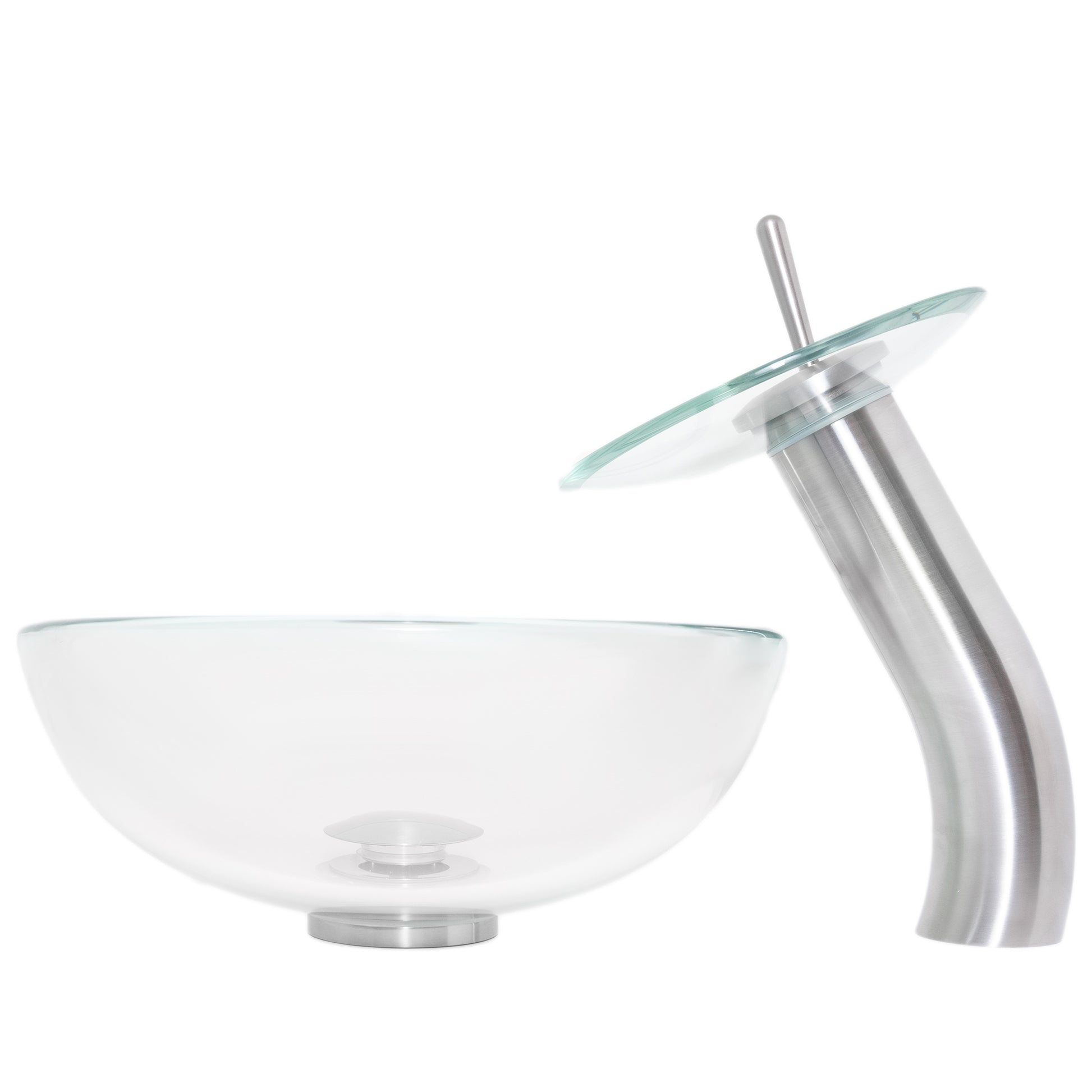 12" Mini Glass Vessel Sink combo set