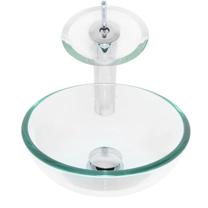 12" Mini Glass Vessel Sink combo set