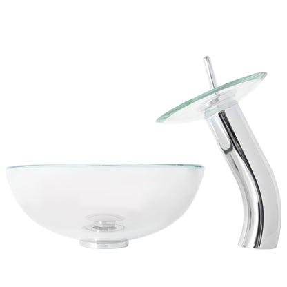 12" Mini Glass Vessel Sink combo set