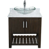 30-inch Bath Vanity w/ Carrara White Marble Counter, Sink & Faucet - NOBV-30CM-CARCH-317C116